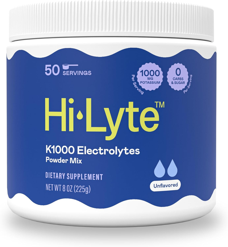 Hi-Lyte K1000 Electrolytes Powder Mix Unflavored Keto & Perfor...