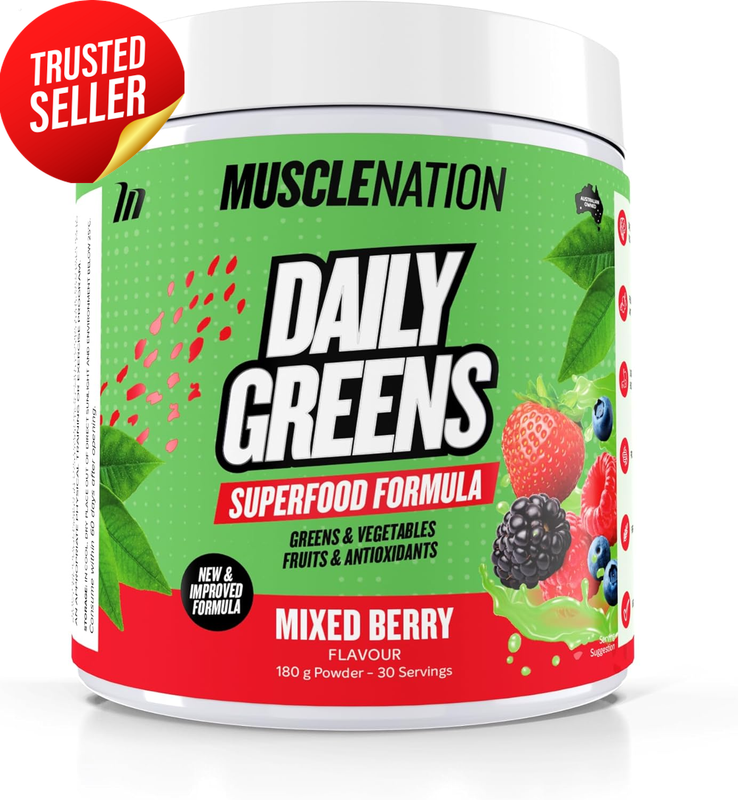 Daily Greens Powder Mixed Berry 180g 30 Serves Superfood Supplement Health Drink