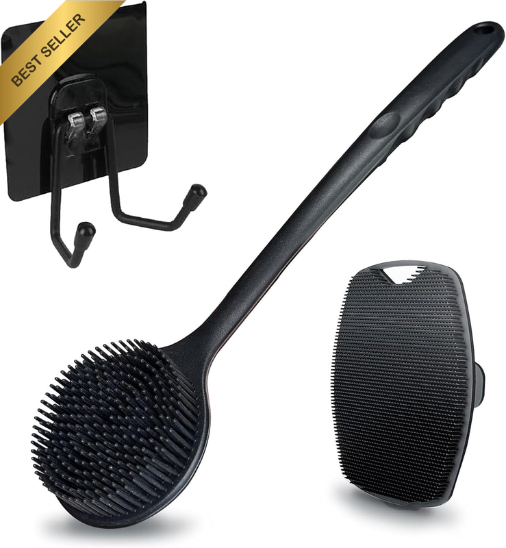 Silicone Body Scrubber, 3 in 1 Silicone Back Scrubber for Shower, Upgraded Body