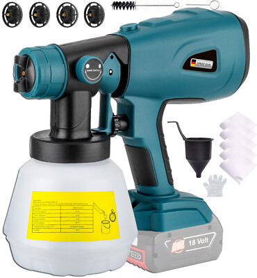 Cordless High Pressure Spray Gun Airless Paint Sprayer For Bosh 18V Battery NEW