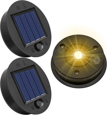 2 Pack Replacement Solar Light Parts Solar Light Replacement Top for Outdoor Han