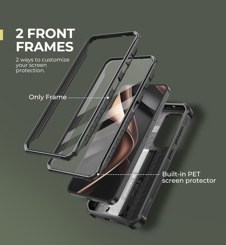 for Samsung Galaxy S25 Case with Built-in Slide Camera Cover & Screen Protector