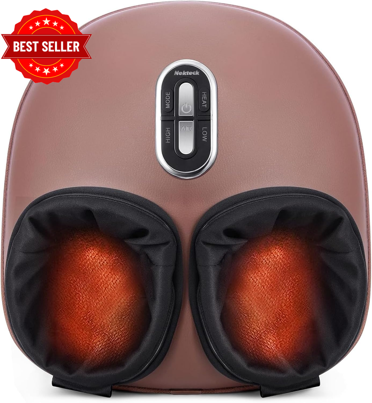 Shiatsu Foot Massager Machine with Heat, 2026 Upgraded FSA Eligible Air Compress