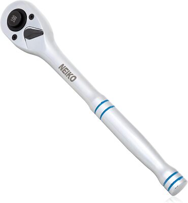 Neiko 03117A 1/2 Inch Ratchet Wrench, 100-Tooth Reversible 1/2'' Drive 