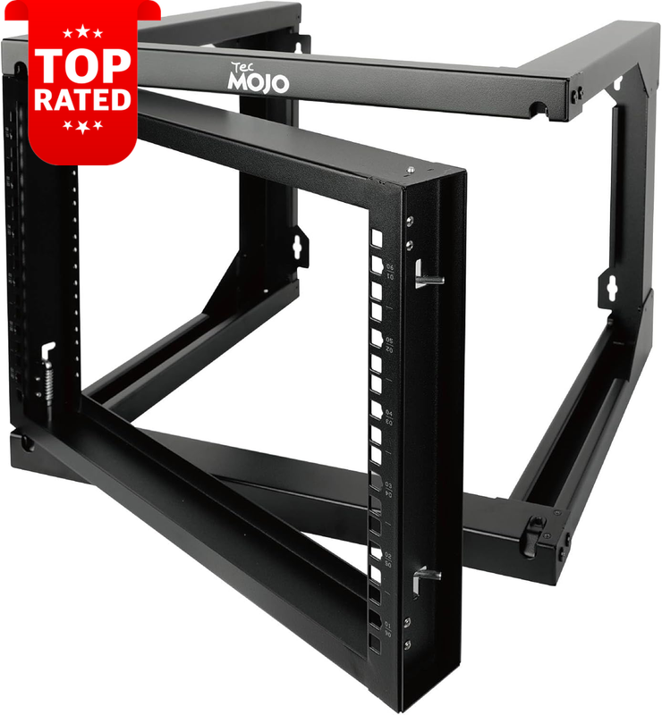 6RU Wall Mount Server Rack 19 Inch Open Frame 180 Degree Swing Gate 457mm Deep