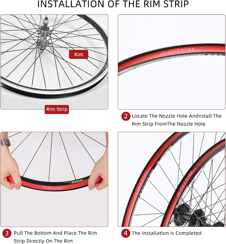 Bike Bicycle Rim Strip Rim Tape Fits Size 12" 14",16",20",24" 26", 27.5", 700C -