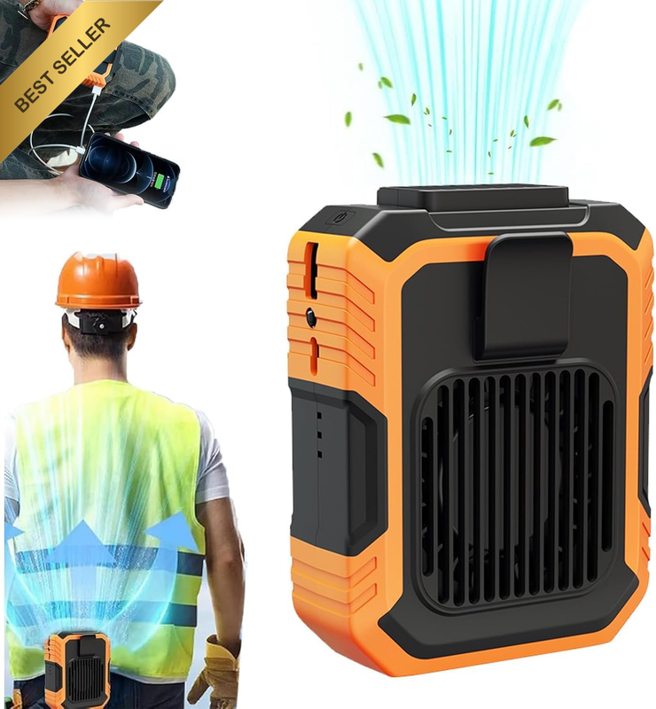 5-in-1 Portable Waist Collar Clip Fan Mini 3 Speed Under Shirt Outdoors
