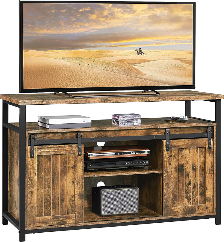 With 2 Storage Cabinets For 55 Inch Tv, Entertainment Center Wit