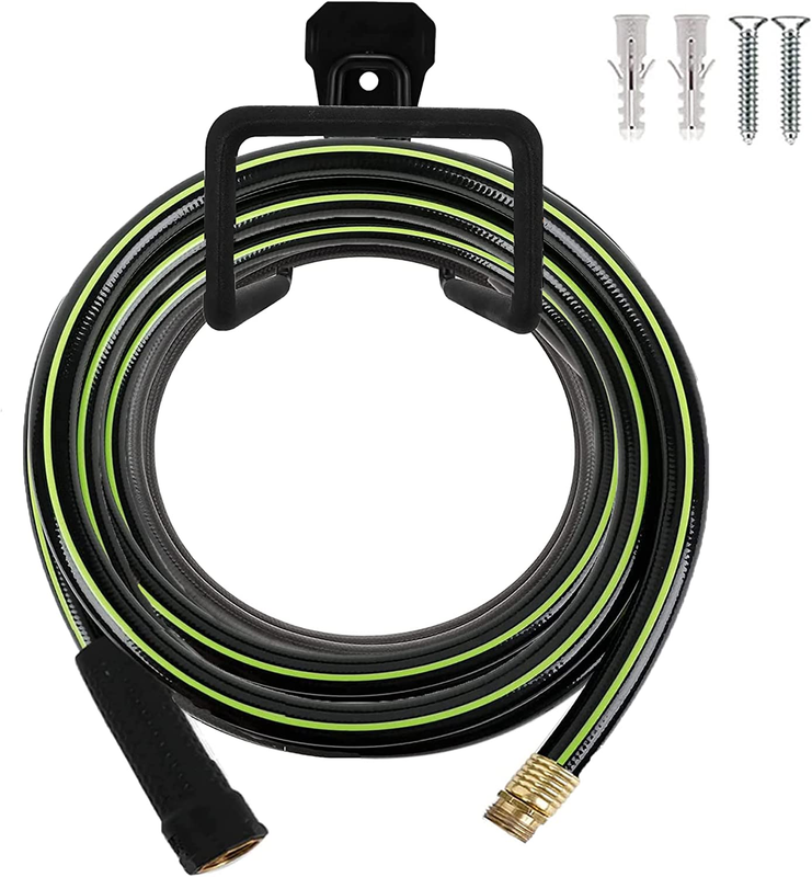 AIKEXIAN Garden Hose Holder, Tough Metal Wall Mount Hose Hook Hanger, Hose Reel