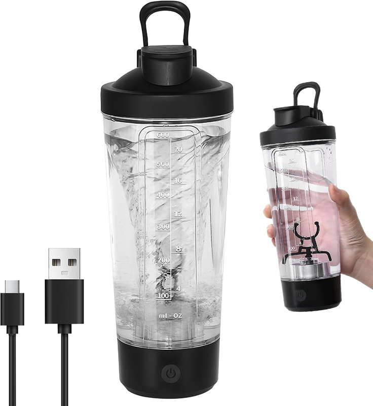 Electric Protein Shakerp Bottle, 600Ml Portable Mixer Cup/Usb Rechargeable Shake