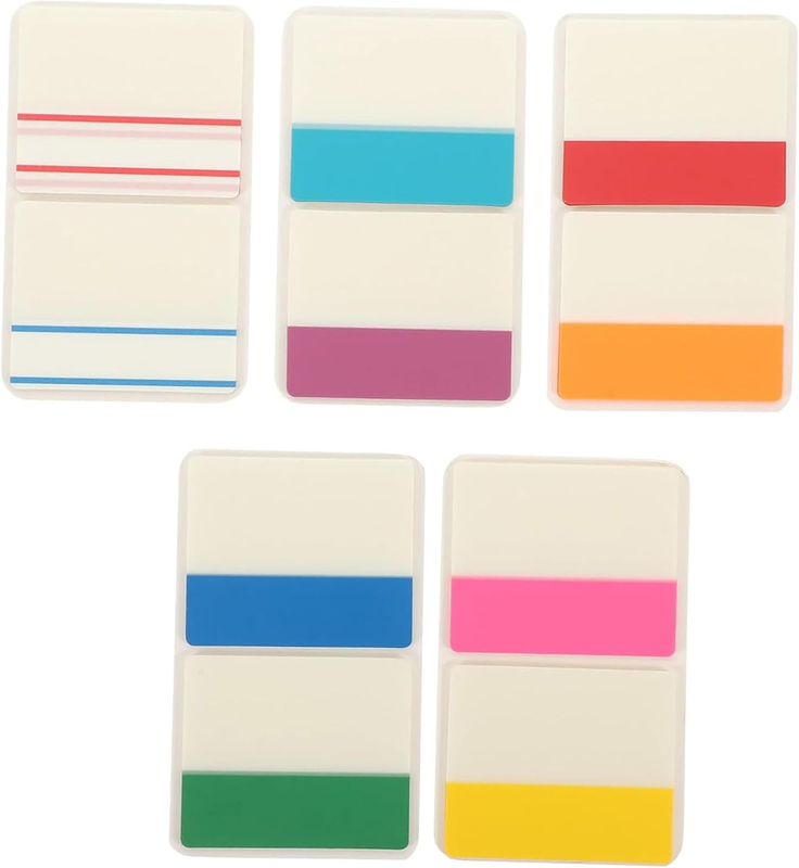1Set  Self Adhesive Divider Tabs, 120Pcs Writable Sticky Index Flags for Books,