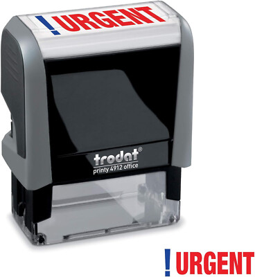 Urgent Trodat Printy 4912 Self-Inking Two Color Stock Message Stamp