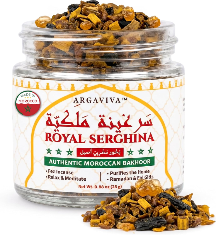 Moroccan Serghina Bakhoor Incense and Oud Incense with Oud Wood