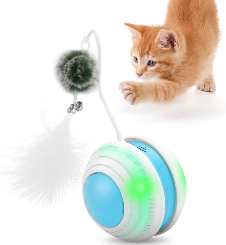 Automatic Kitten Toy - Smart Electric Ball Mouse Exercise Toy with Bird Sounds