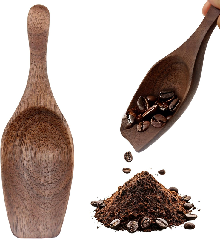 Large Wooden Coffee Scoop Shovel for Ground Coffee Tea Sugar Wooden Measuring Sp