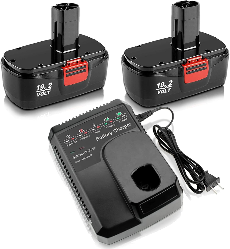 2 Pcs 4.5Ah 19.2 Volt Replacement for Craftsman 19.2V Battery Ni-Mh C3 Diehard 1