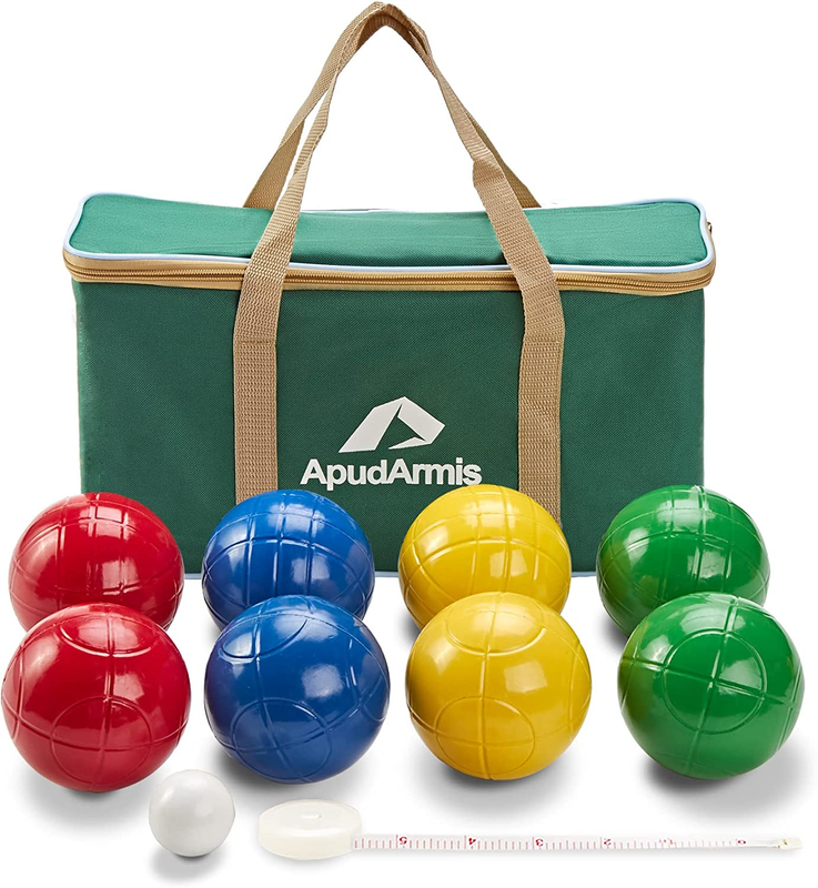90Mm Bocce Balls Set, Lighter Outdoor Bocce Game for Backyard/Lawn/Beach - Set o