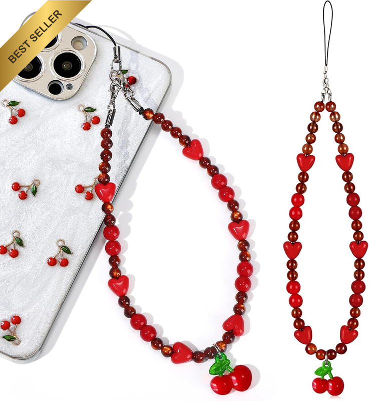 Phone Charms Strap Charm Universal Cell Phone Lanyard Wrist Strap Beaded Phone C