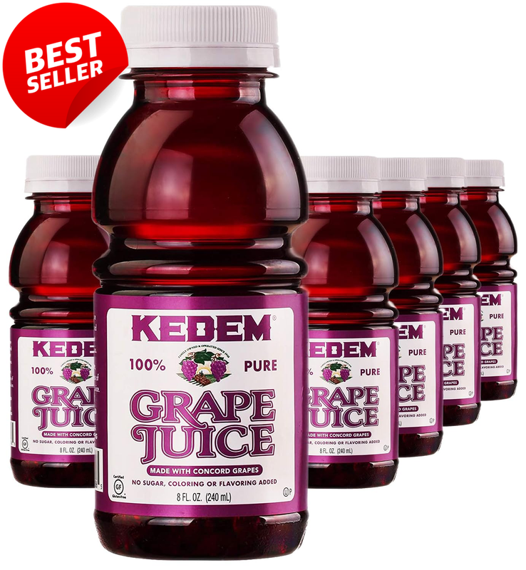 Concord Grape Juice 8oz BPA Free Bottles Kosher 12 Pack - US