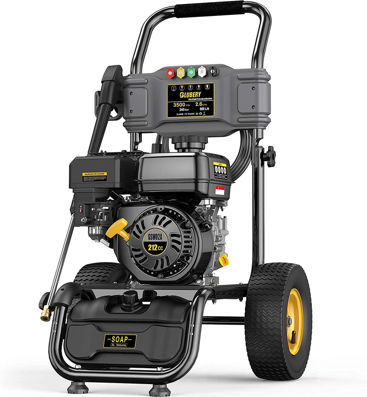 Heavy-Duty Gas Pressure Washer, 3500PSI at 2.6GPM Power Washer, 50-Feet Hose,Por
