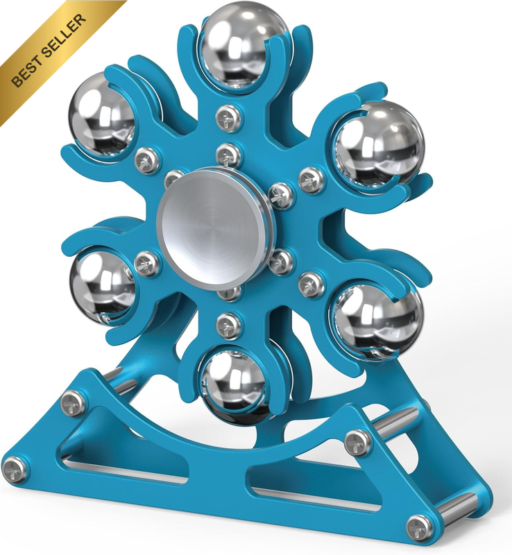 Fidget Desk Toys Ferris-Wheel-Spinner: Metal Kinetic-Fidget-Spinner 4Mins, Edc-T