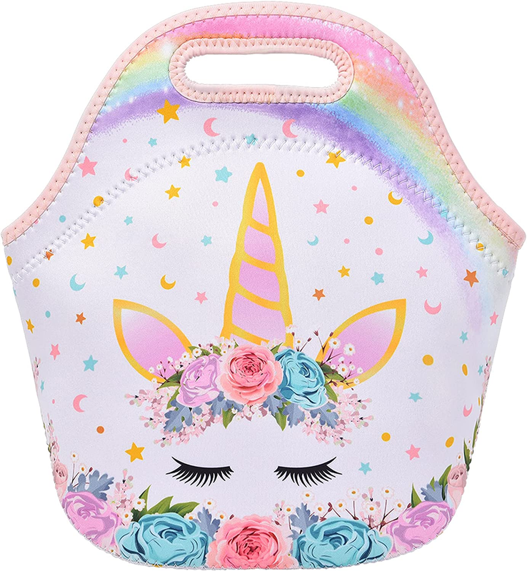 - Neoprene Insulated Lunch Box For Girls Kids Lunch Bag Pink