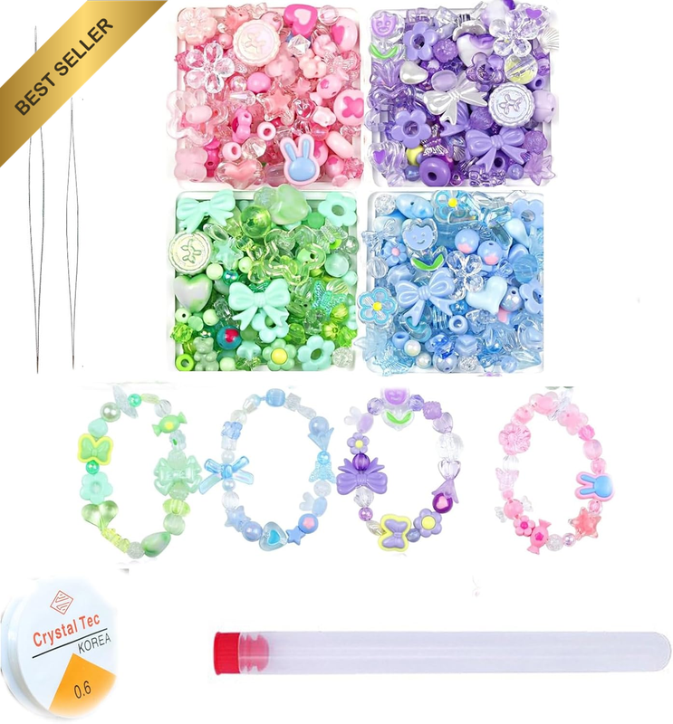 180-240PCS Assorted Acrylic Beads Star Shape Charming Beads, with Yellow Label C