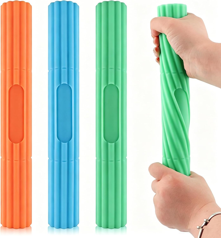 Flex Bar for Tennis & Golfers Elbow Therapy - 3 Resistance Levels, Relieve Tendo