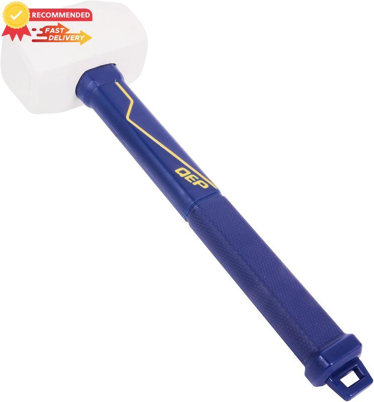 16oz Rubber Mallet, Non-Marring Head, Durable Tool for Laminate & Tile Flooring