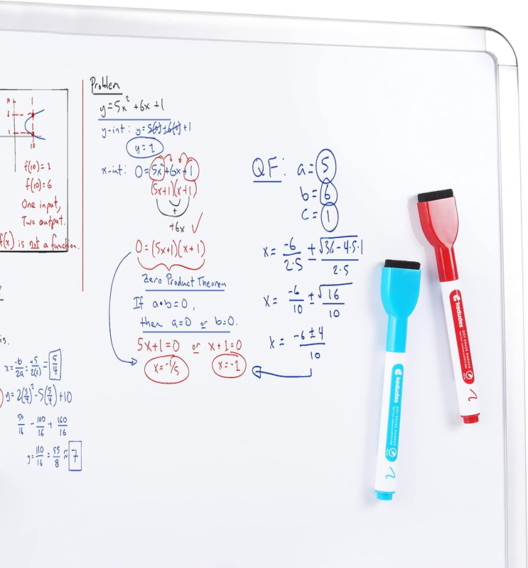 Magnetic Dry Erase Board 11" X 14". Includes Board Dudes SRX Magnetic 6-Pack Dry
