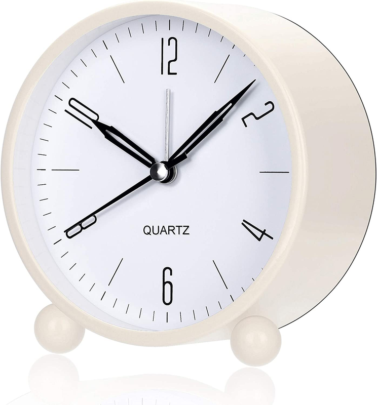 , 4 Inch Super Silent Non Ticking Small Clock.
