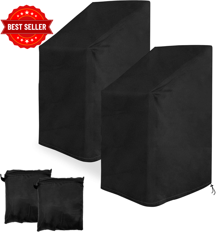Outdoor Chair Covers, Waterproof Patio Stackable Chair Cover Outdoor Garden Furn