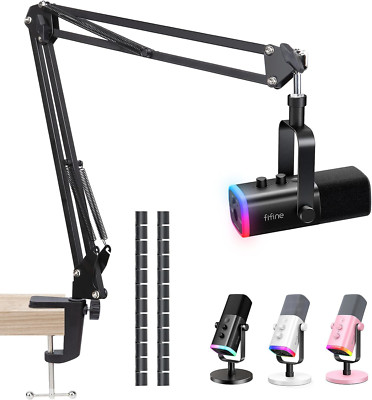 SUNMON Fifine AM8 Boom Arm - Metal Scissor Mic Boom Arm for Fifine Mic, Fifine