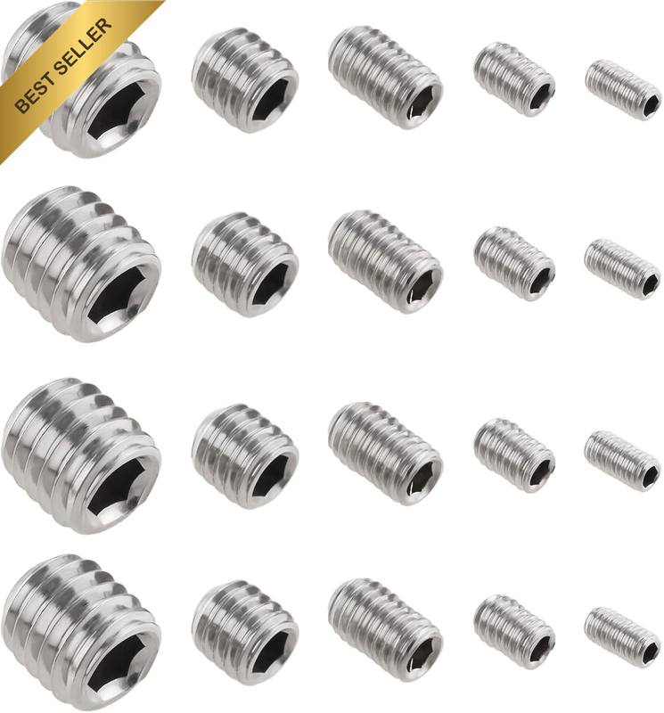 20Pcs 304 Stainless Steel Hexagon Socket Head Cap Screws Set M3 M4 M5 M6 M8 Hex