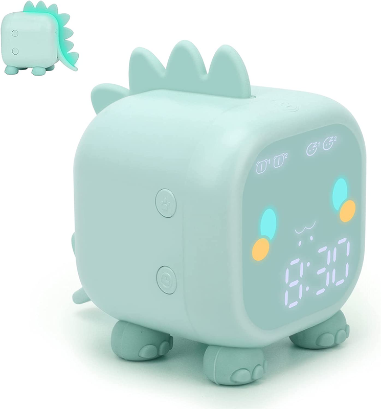 Kids Alarm Clock , Digital Alarm Clock for Kids Bedroom, Cute Dinosaur