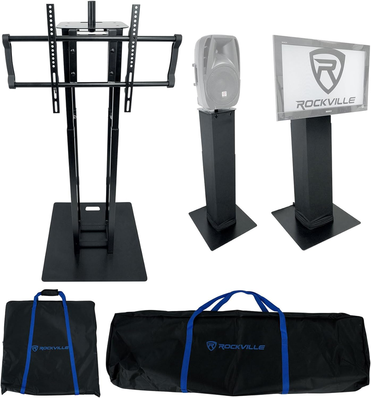 W/detachable Tv Mount Black Totem Dj 1 Rockville Rtp33-tv