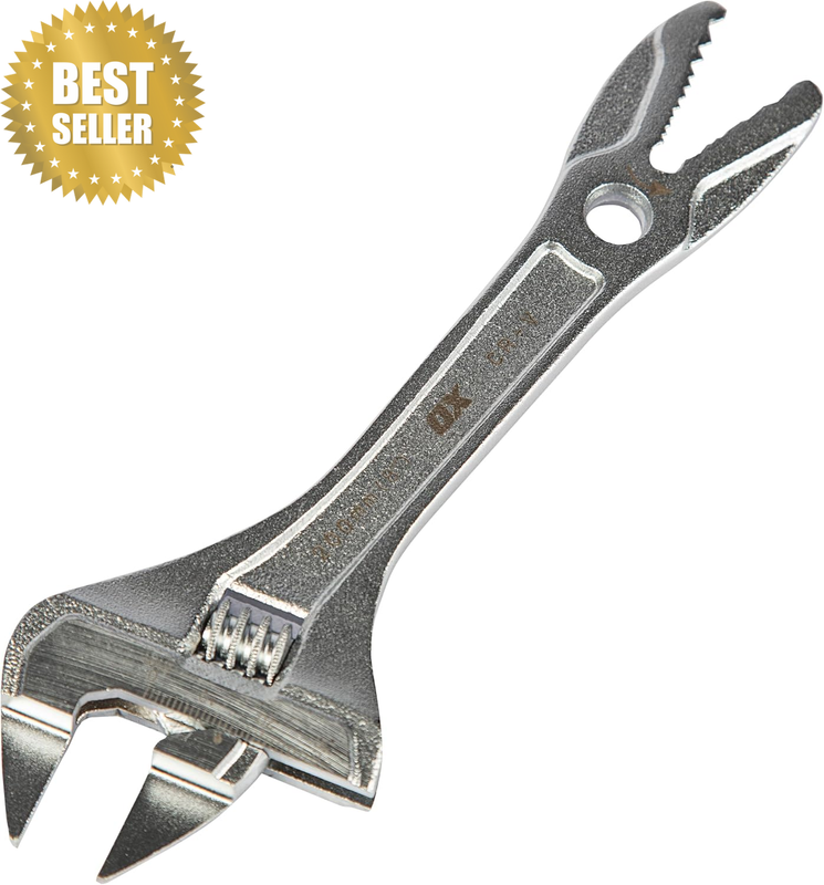OX Pro Slim-Jaw Adjustable Wrench 200 Mm/8 Inch