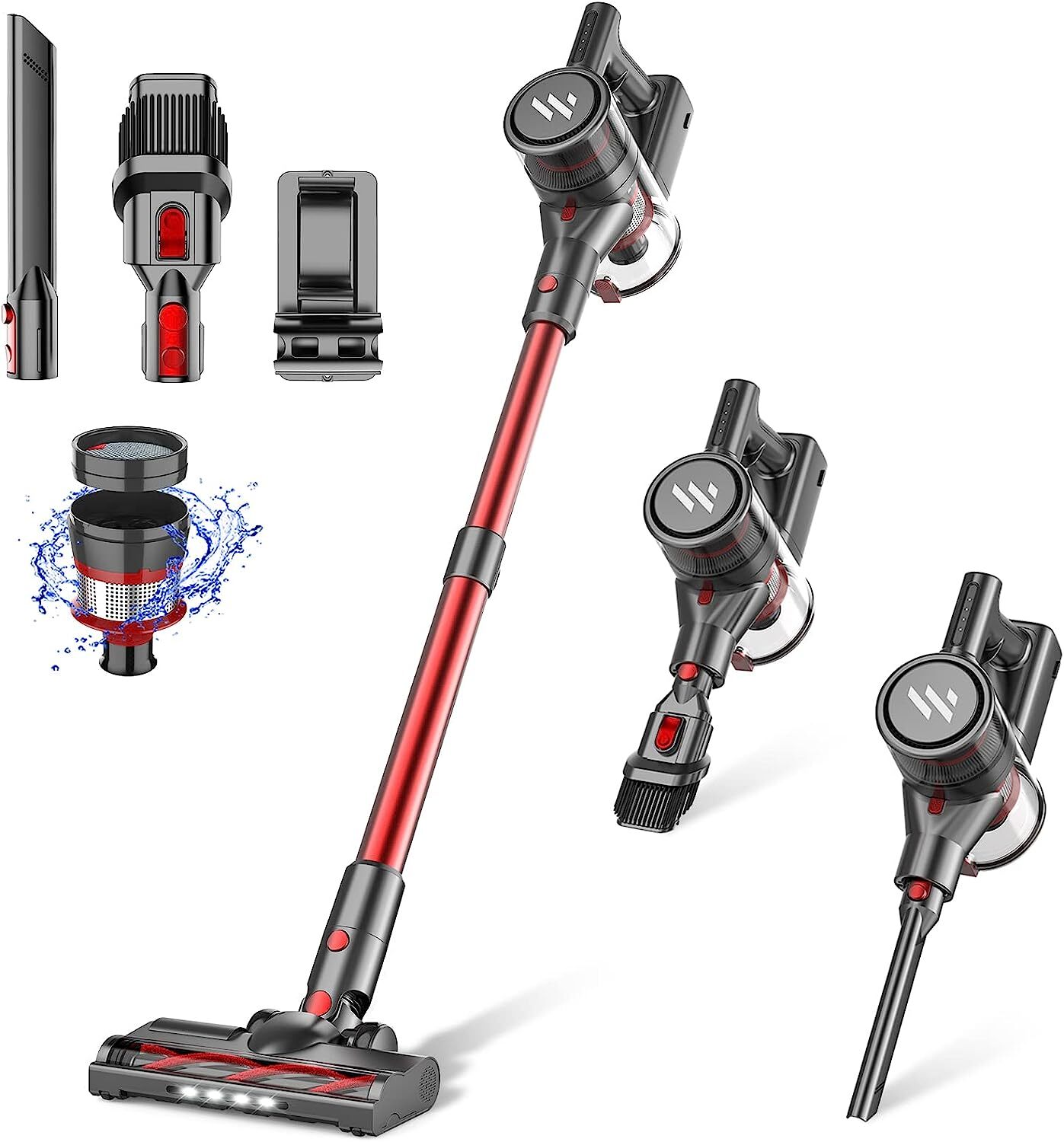 ONSON Cordless Vacuum Cleaner Stick Home 12KPA Wireless Handheld LED Brush