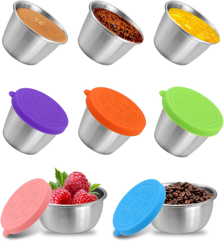 6 Pack Salad Dressing Container, 1.4Oz/40Ml Stainless Steel Condiment Containers