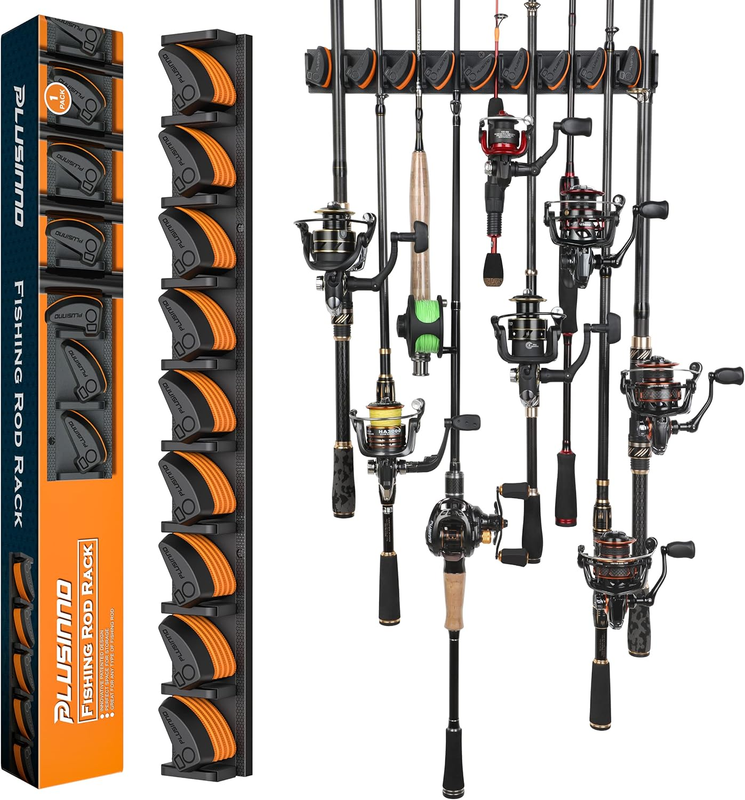 V9 Vertical Fishing Rod Holders, Wall Mounted Fishing Pole Holders, Fishing Rod