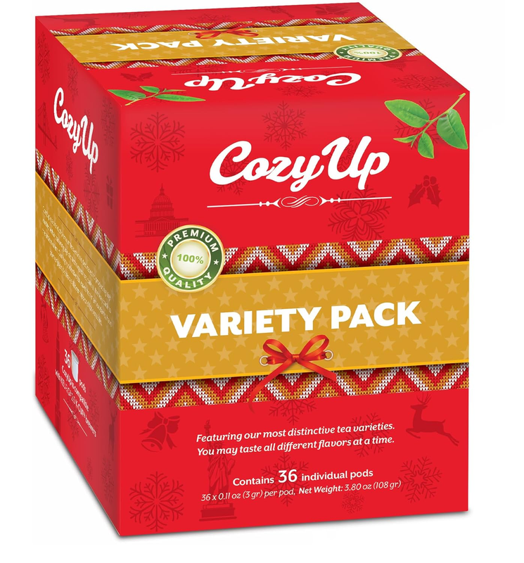 6 Flavors Variety Tea Sampler Pack Compatible with Keurig K-Cup Green