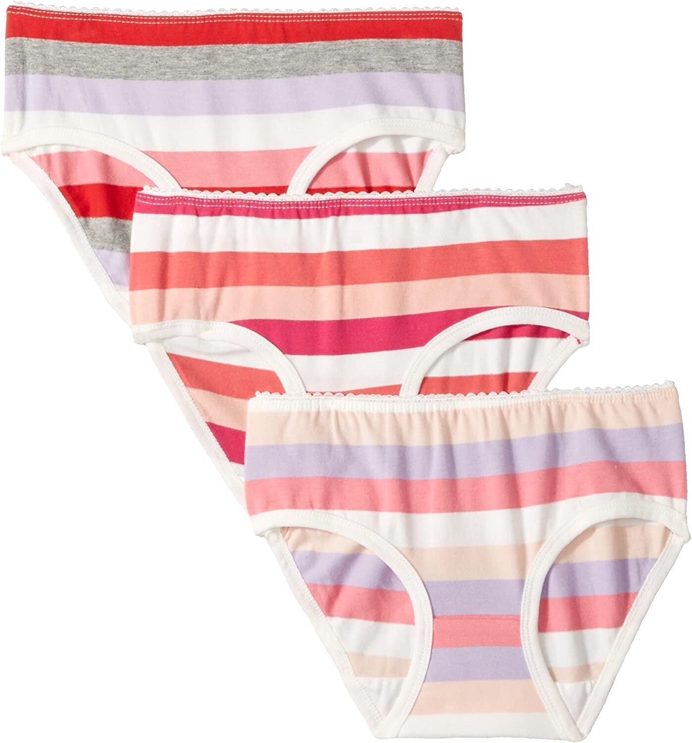 Toobydoo 183282 Womens Stripes 3-Pack Soft Briefs Underwear Multi Size 7-8Y