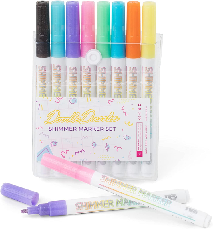 Shimmer Markers - Double Line Outliner Markers - Metallic Pens - Shimmer Outline