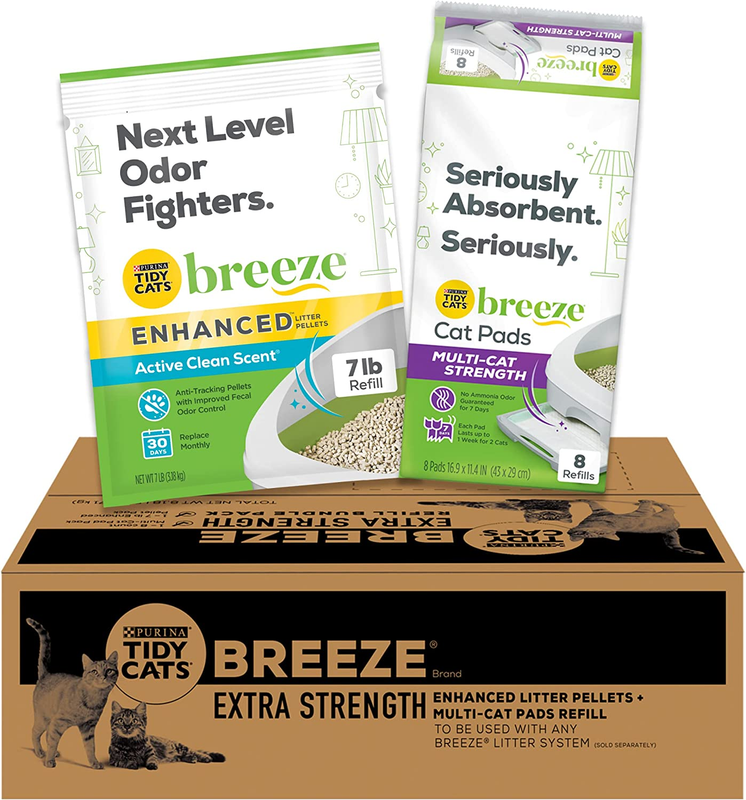 Purina Tidy Cats Breeze Litter System Bundle Pads + Pellets 