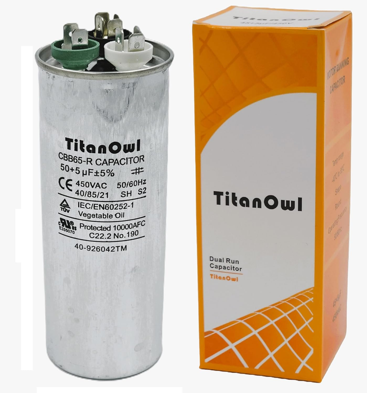 50+5 Uf 370/450 VAC CBB65 Dual Run Capacitor for Air Conditioner Heat Pump