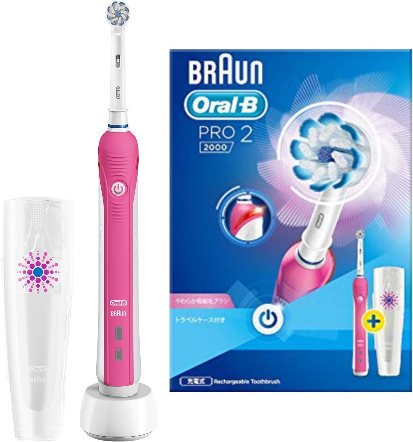 BRAUN Oral B PRO2000 Provence Pink Electric Toothbrush