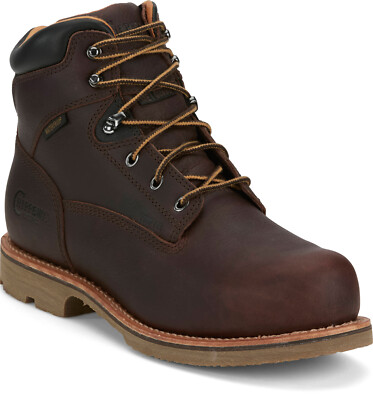Pre-owned Chippewa Mens Serious Plus 6in Wp Met Guard Ct Pr Briar Oiled Leather Work Boots