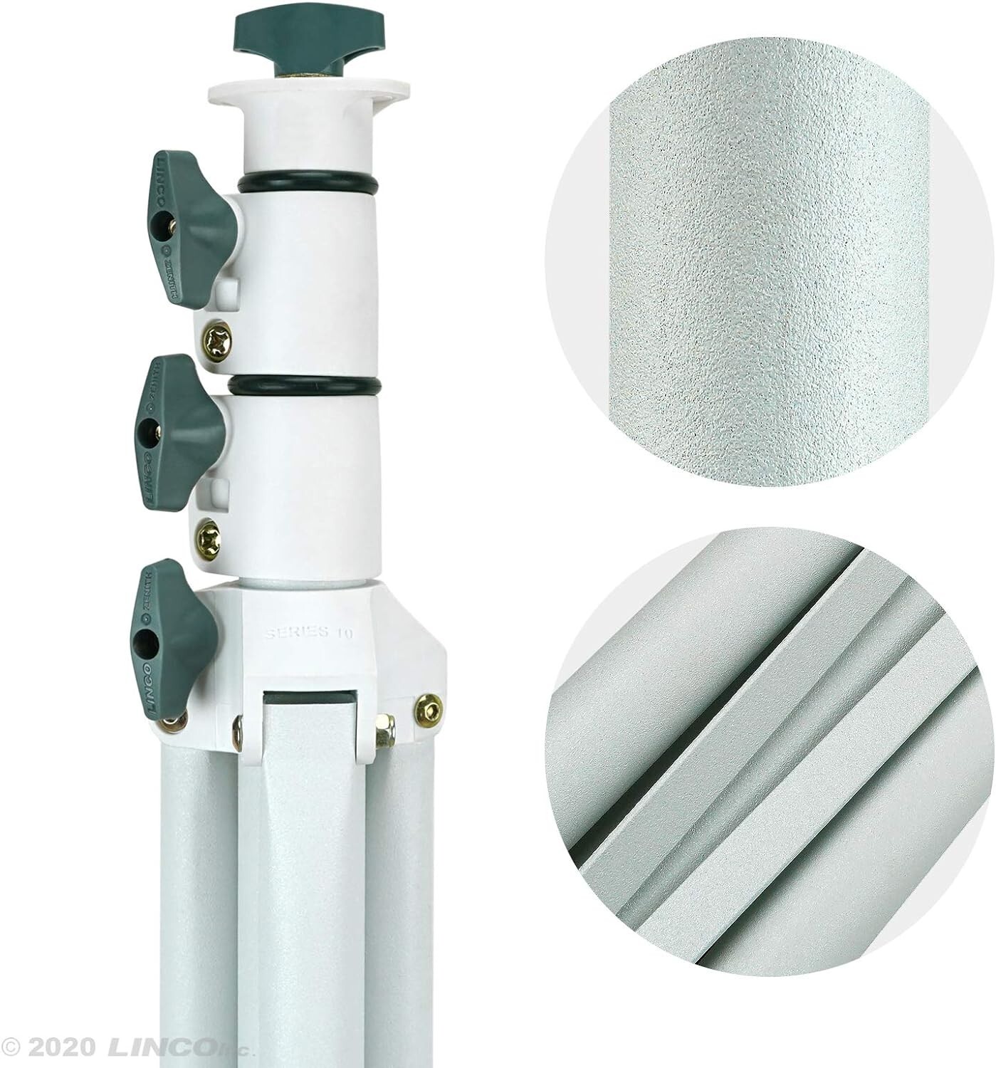 LINCO White 9ft Heavy Duty Light Tripod Stand for Work Lights DJ Party Lights