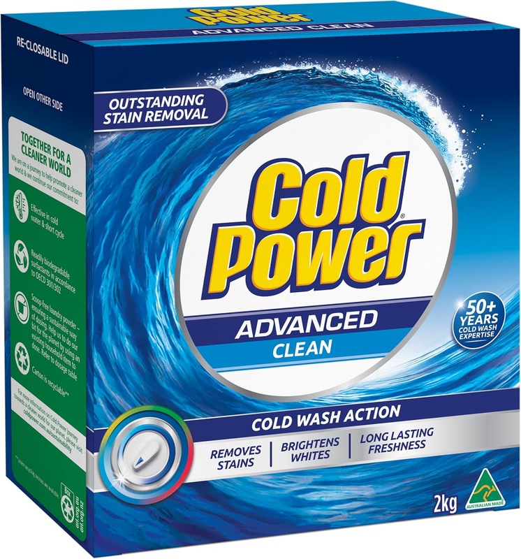 Advanced Clean, Powder Laundry Detergent, 2Kg, Suitable for Front and Top Loader