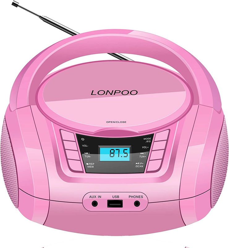 Kids Gift Boombox Classic Stereo Sound System Outdoor Speaker